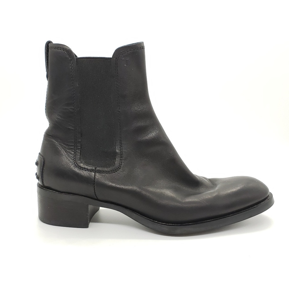 Classic Black Leather Ankle Boots